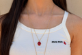 Petite Coral Precious Hamsa