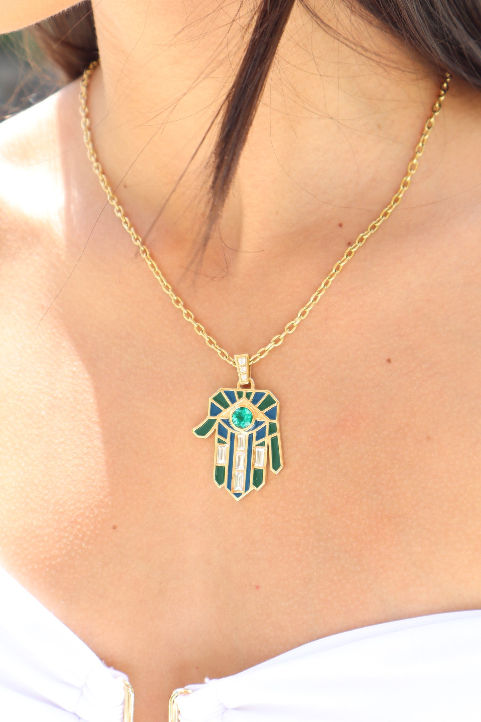 Emerald Guardian Hamsa