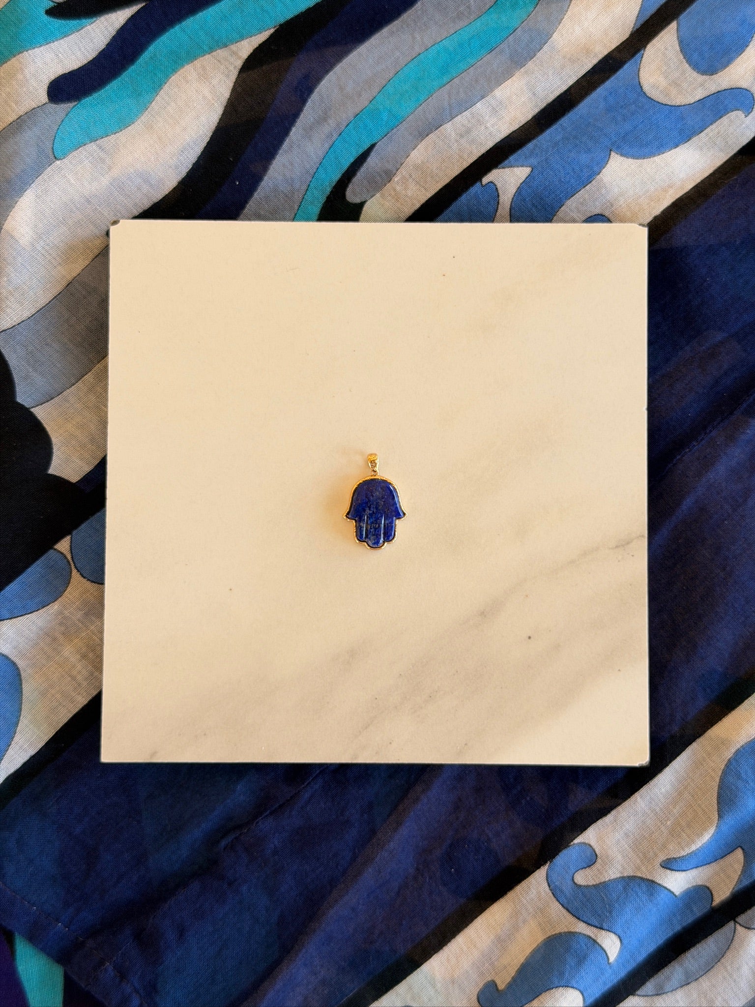 Petite Blue Lapis Precious Hamsa