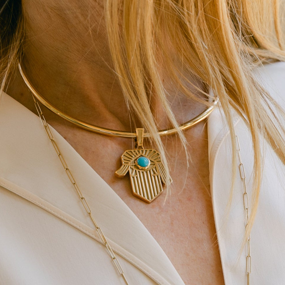 Turquoise Guardian Hamsa