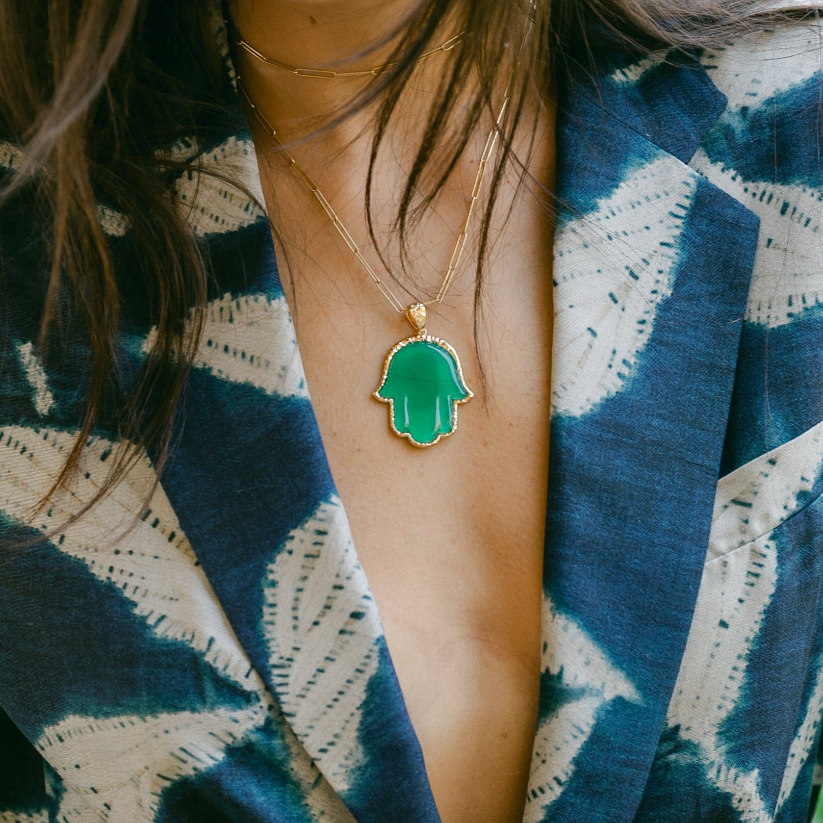Malachite Precious Hamsa