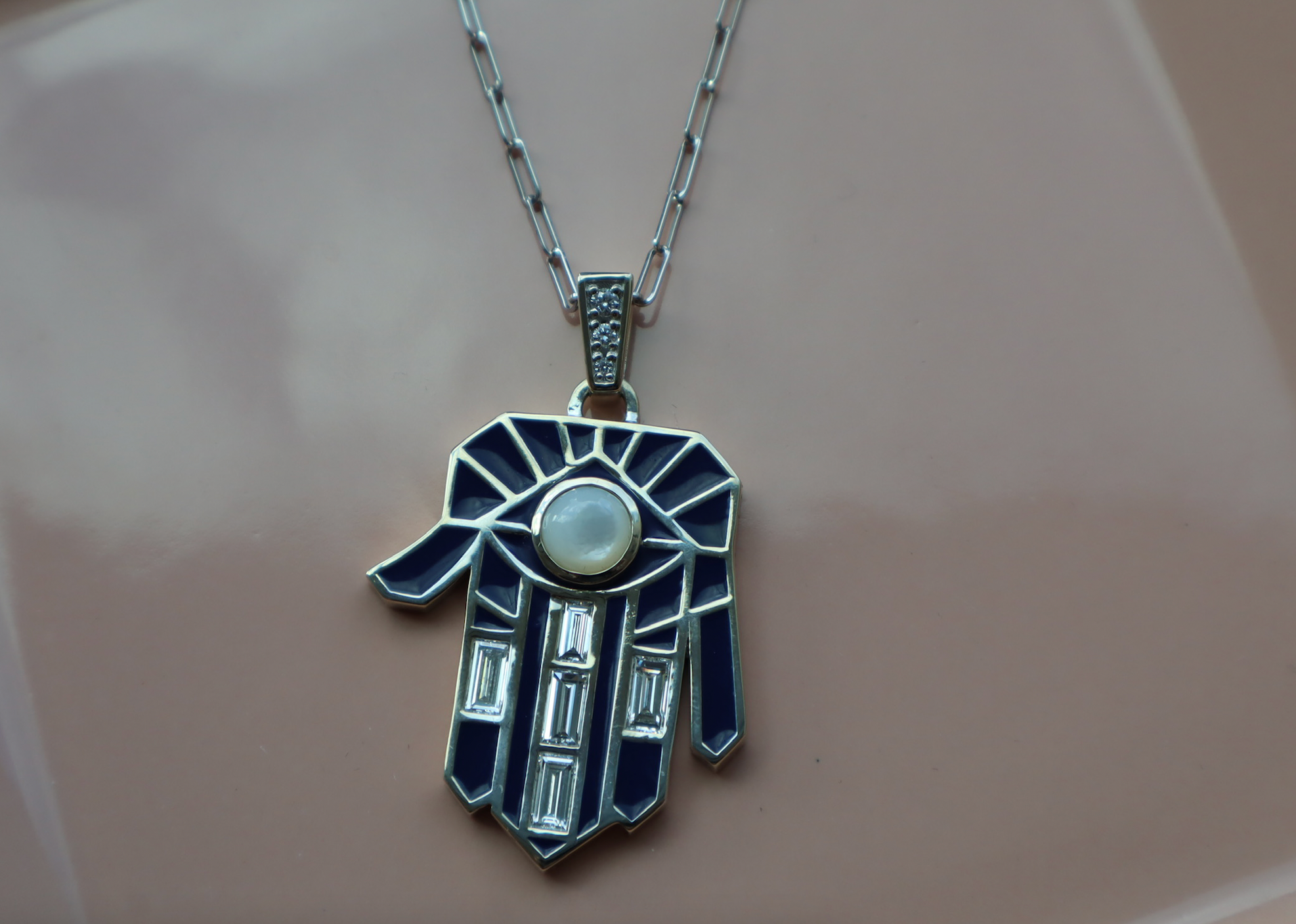 Mother of Pearl Guardian Hamsa