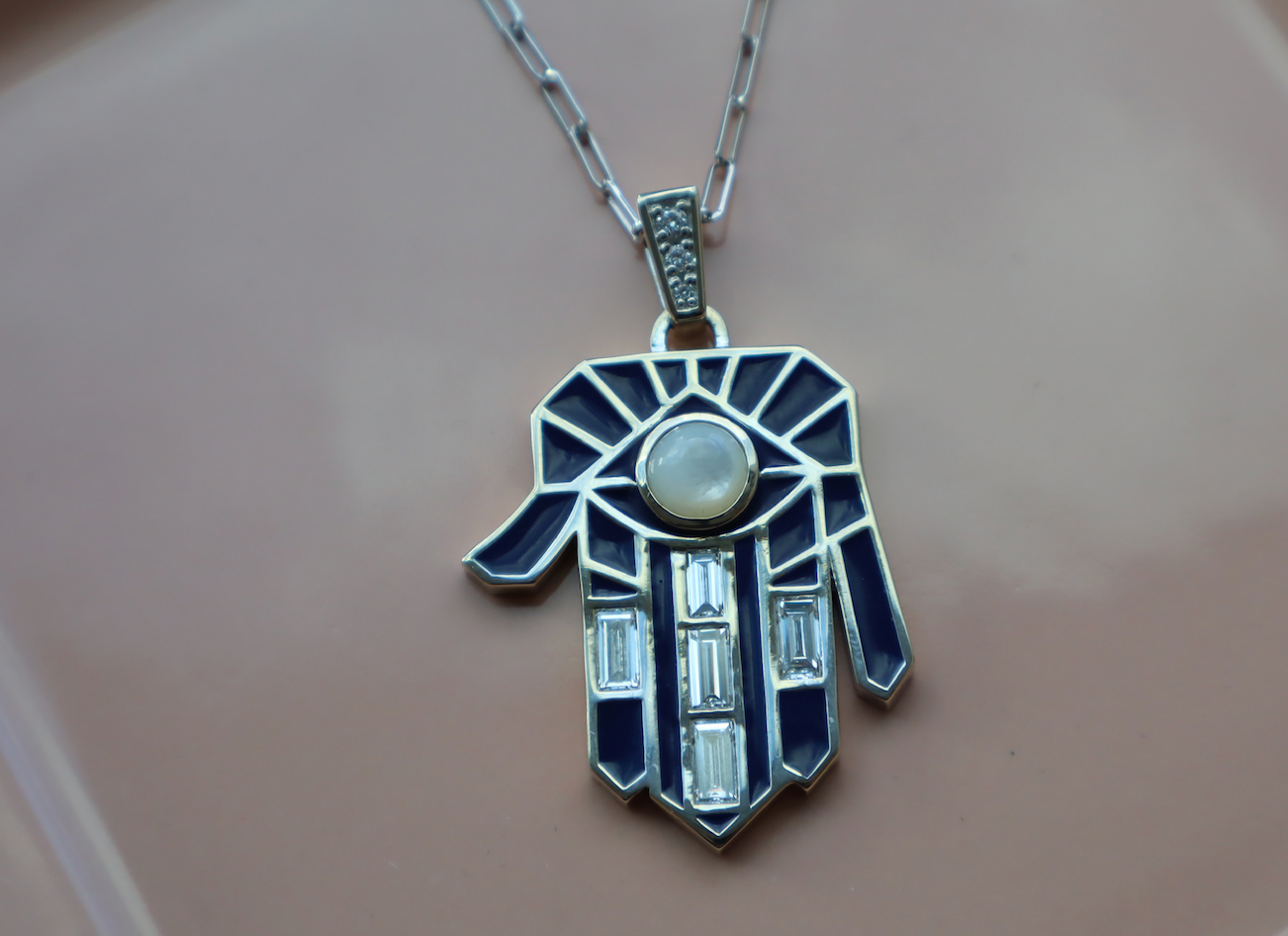 Mother of Pearl Guardian Hamsa