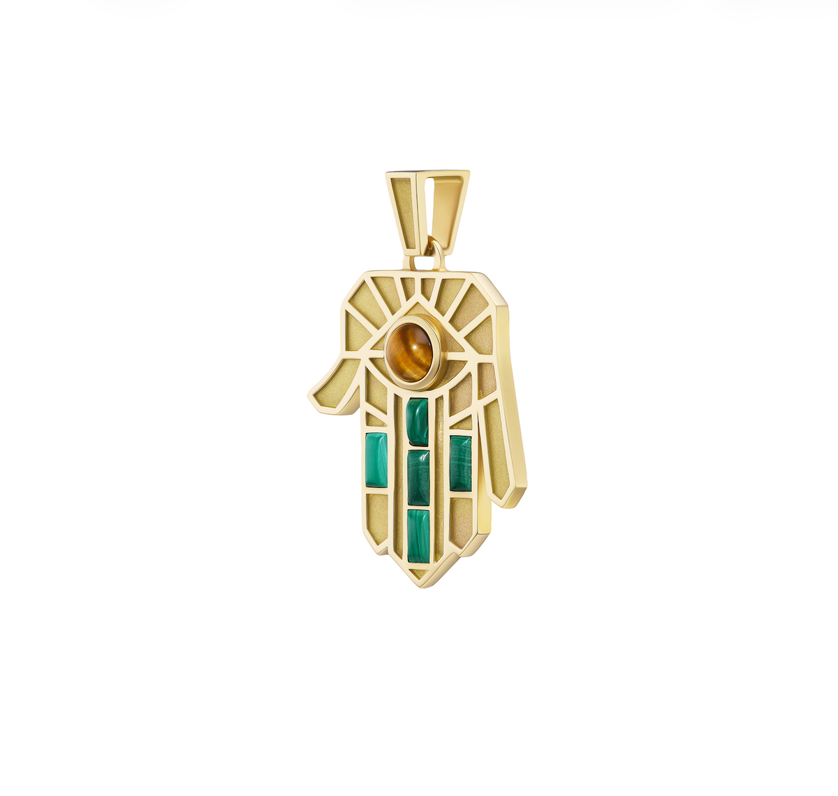Tiger's Eye Guardian Hamsa