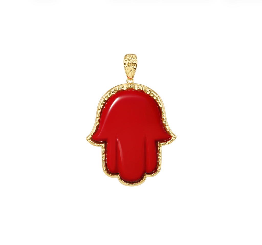 Coral Precious Hamsa