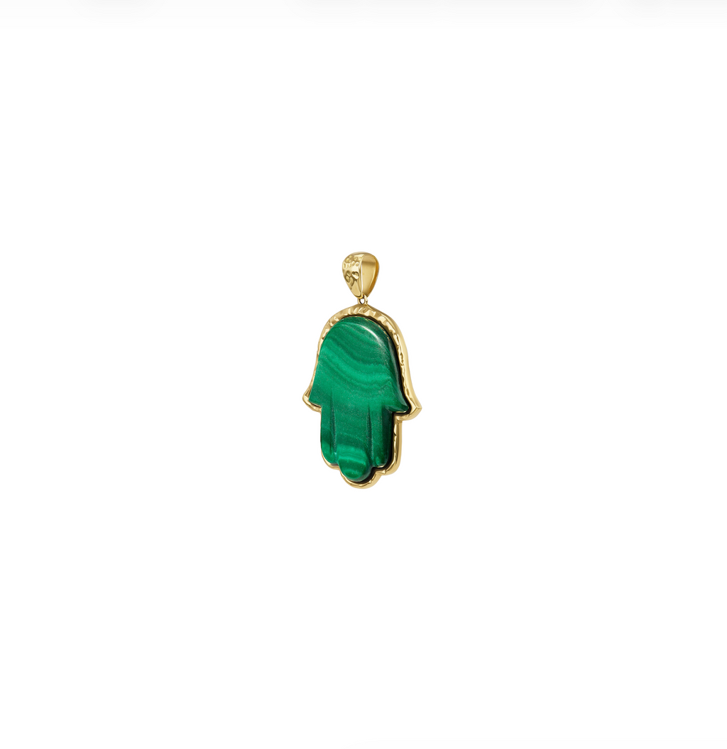 Malachite Petite Precious Hamsa