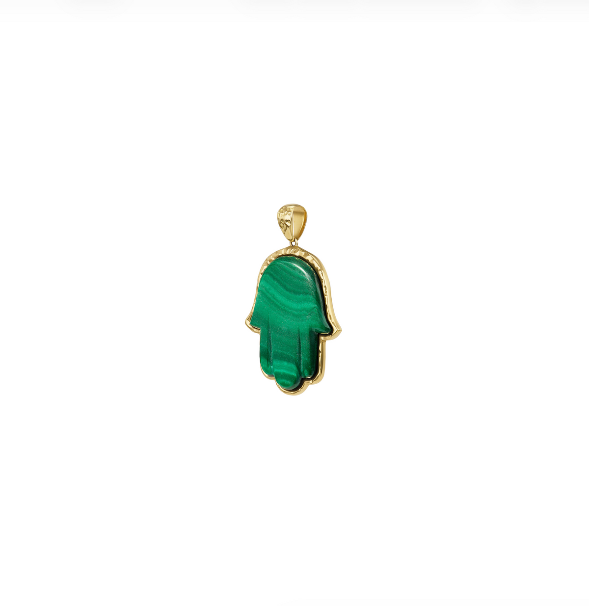 Petite Malachite Precious Hamsa