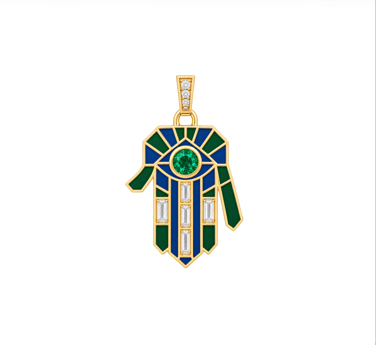 Emerald Guardian Hamsa