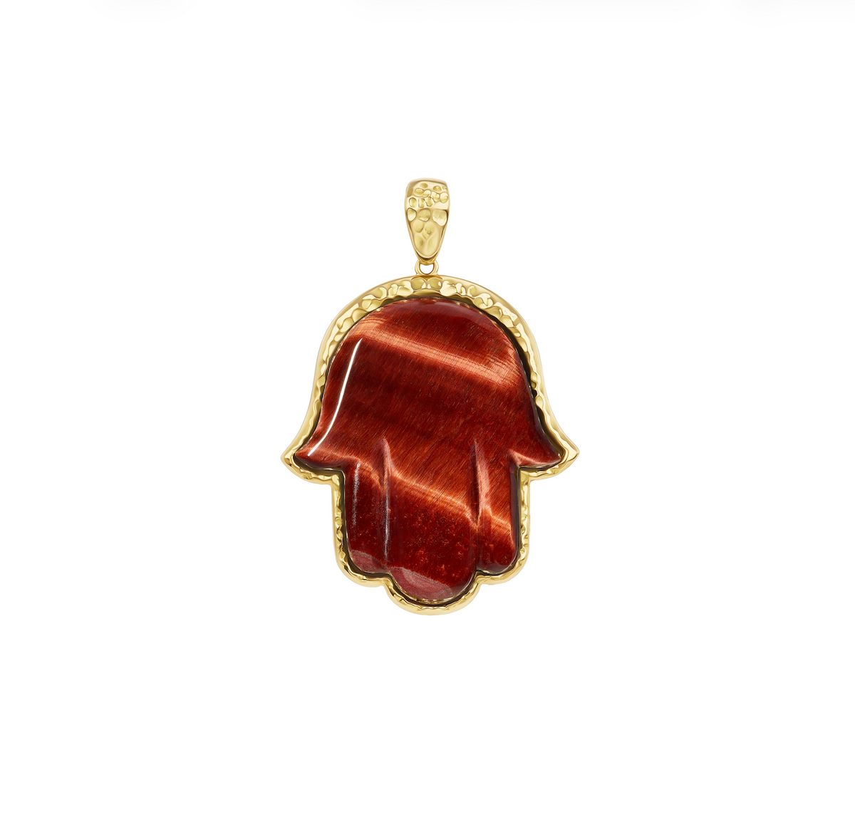 Red Tiger's Eye Precious Hamsa