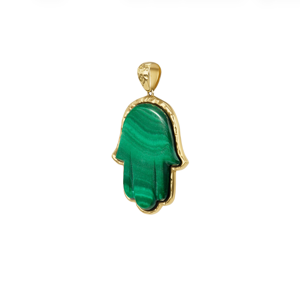Malachite Precious Hamsa