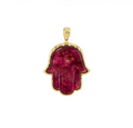 Pink Tourmaline Precious Hamsa