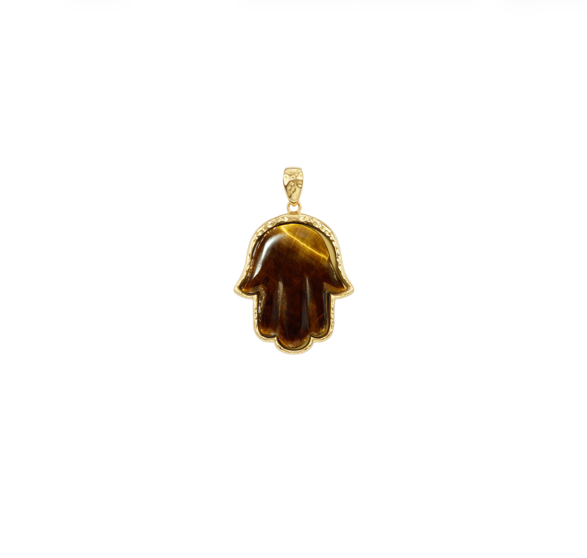 Tiger's Eye Petite Precious Hamsa