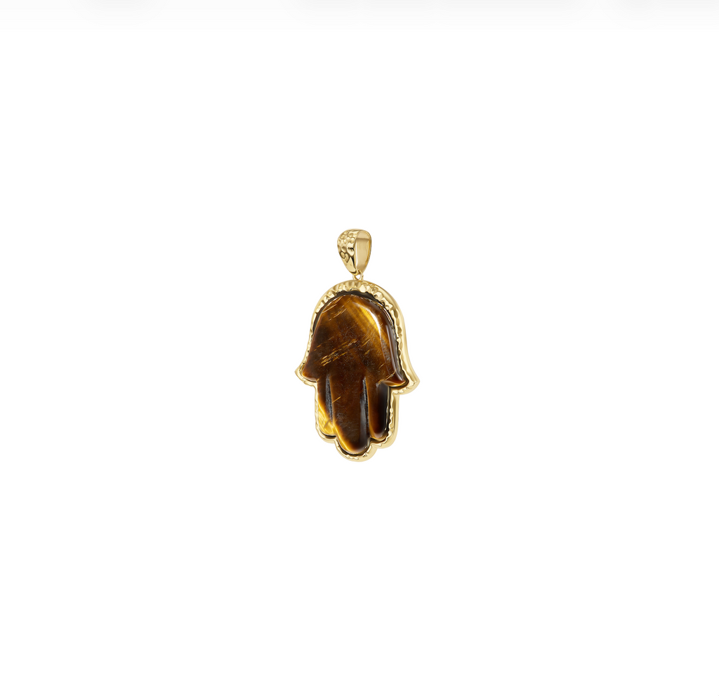 Tiger's Eye Petite Precious Hamsa